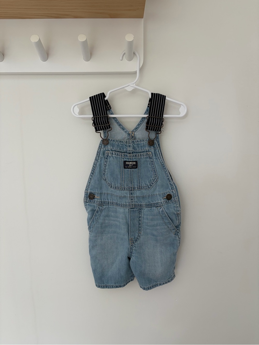 oshkosh light blue denim shortalls